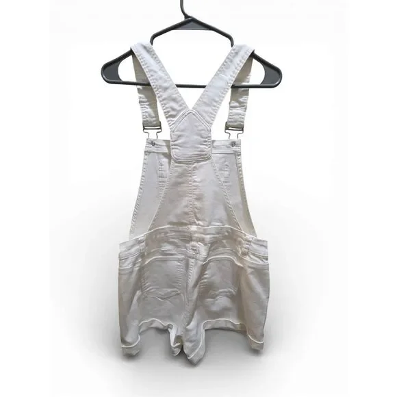 Girls White Denim Shortalls | Overall Shorts | Size 9 | Pre-Owned - Picture 10 of 15